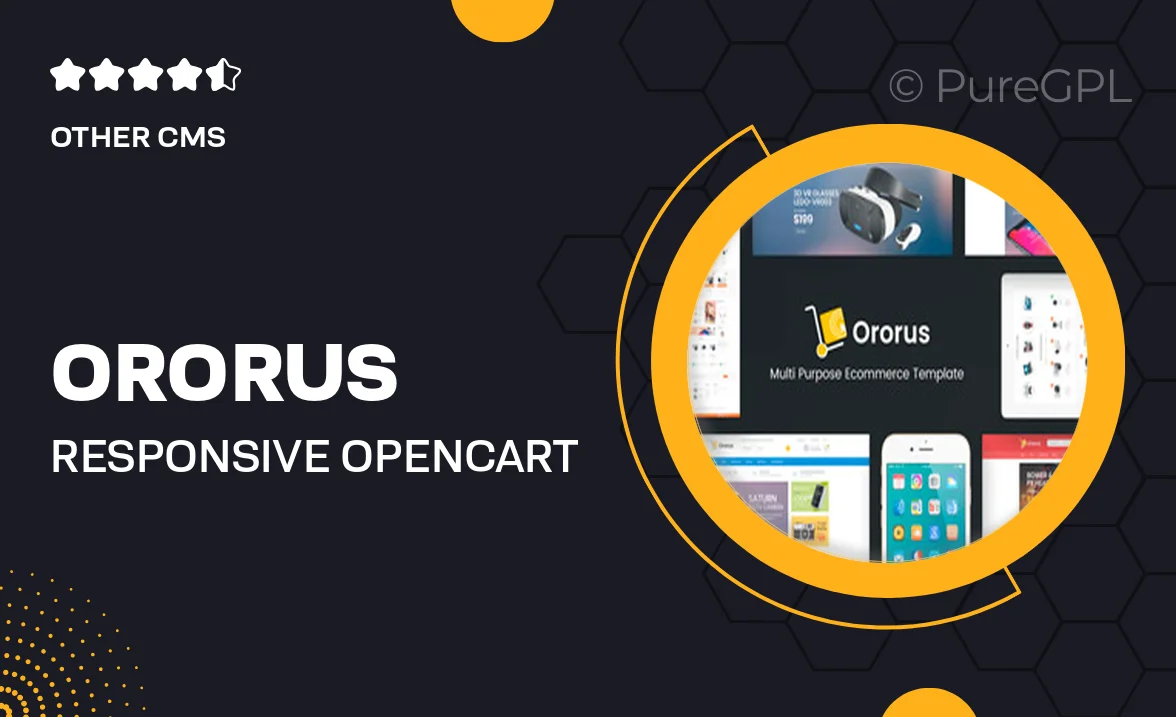 Ororus – Responsive OpenCart Theme