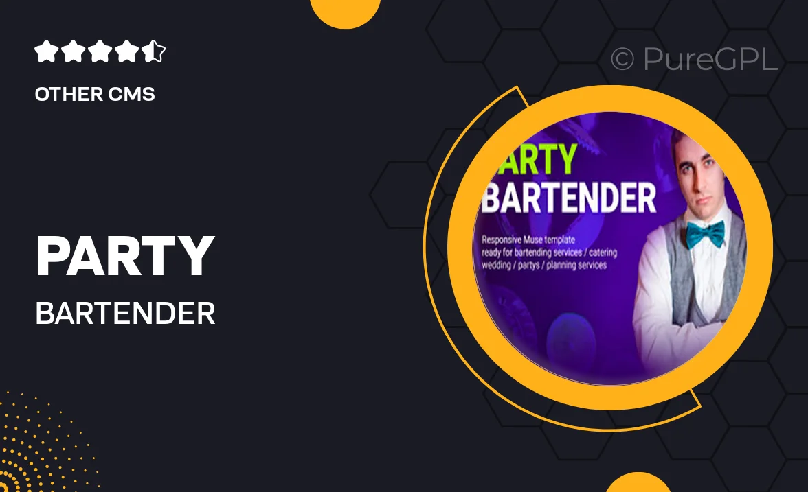 Party – Bartender Bartending Services / Catering Muse Template