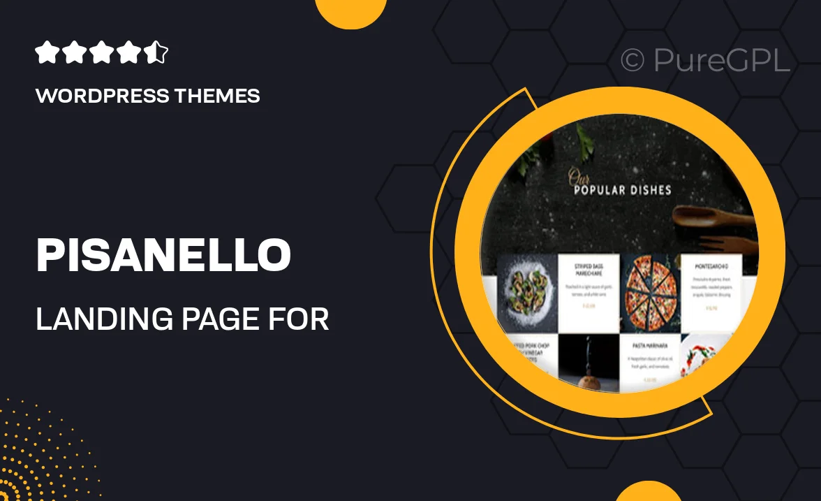 Pisanello – Landing Page For Restaurants