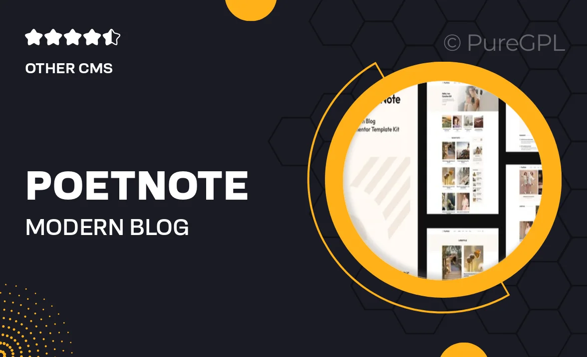 PoetNote – Modern Blog Elementor Pro Template Kit