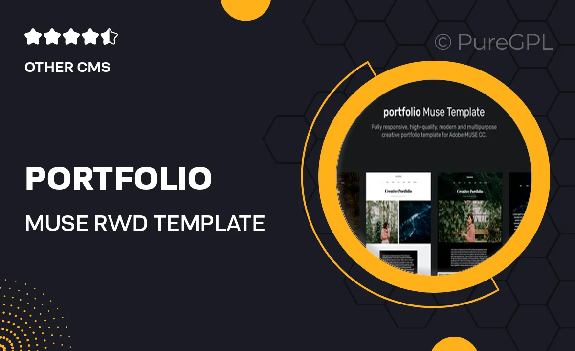 Portfolio Muse RWD Template + Gallery Widget