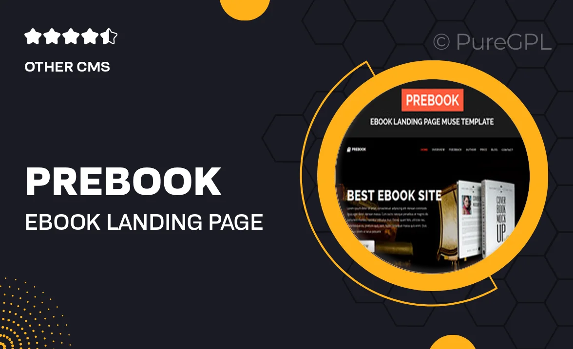 Prebook – eBook Landing Page Responsive Adobe Muse