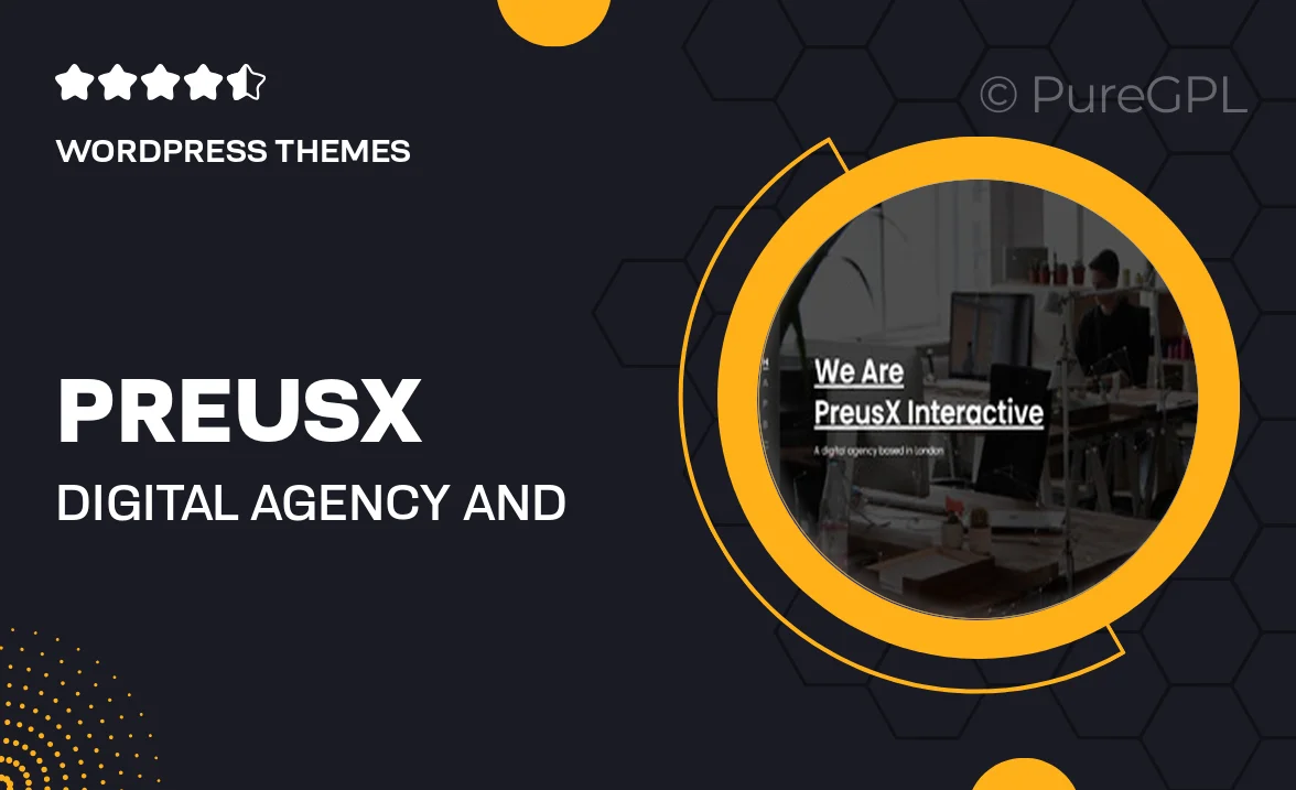 PreusX – Digital Agency And Portfolio WordPress Theme