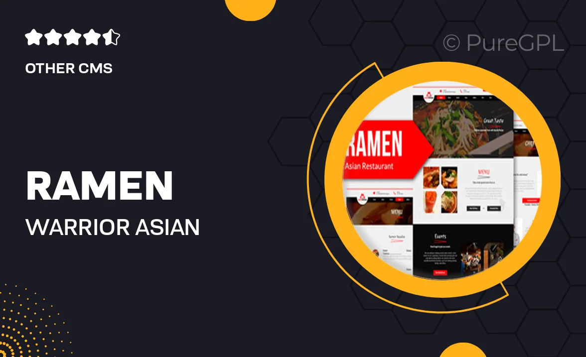 Ramen Warrior – Asian Restaurant Muse Template YR