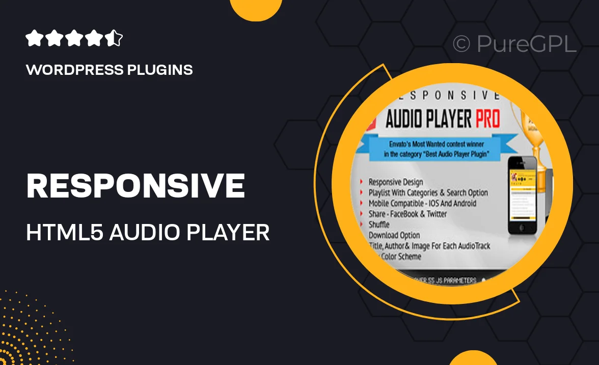 Responsive HTML5 Audio Player PRO WordPress Plugin