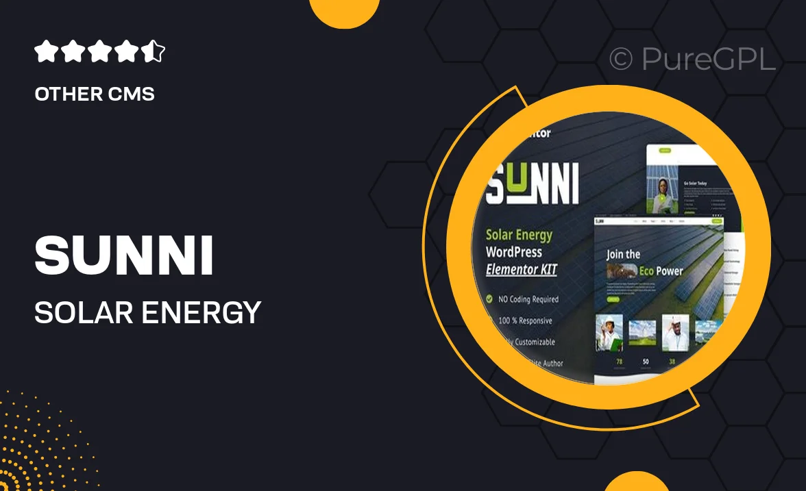 Sunni – Solar Energy Elementor Template Kit