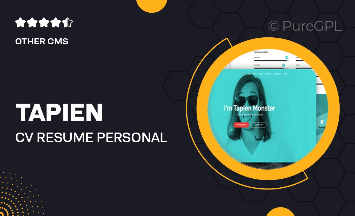 Tapien – CV Resume Personal and Portfolio Muse Template