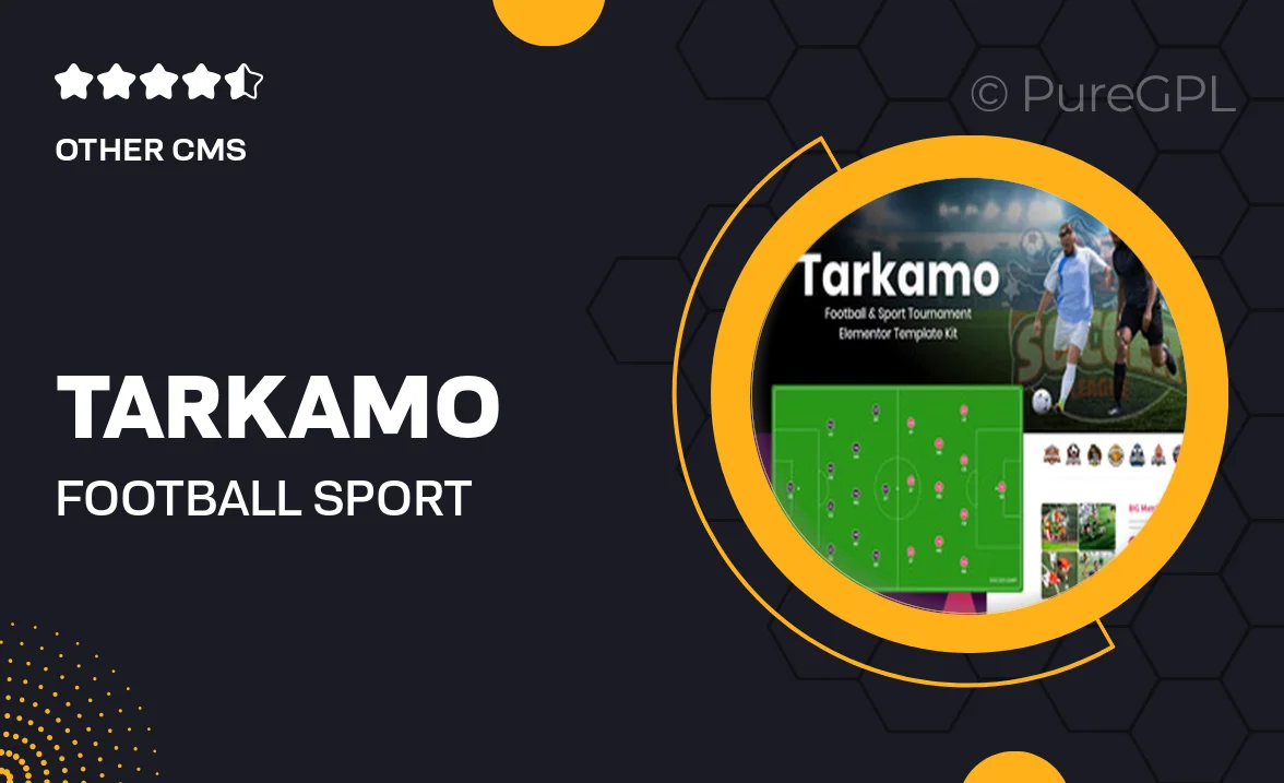 Tarkamo – Football & Sport Tournament Elementor Template Kit