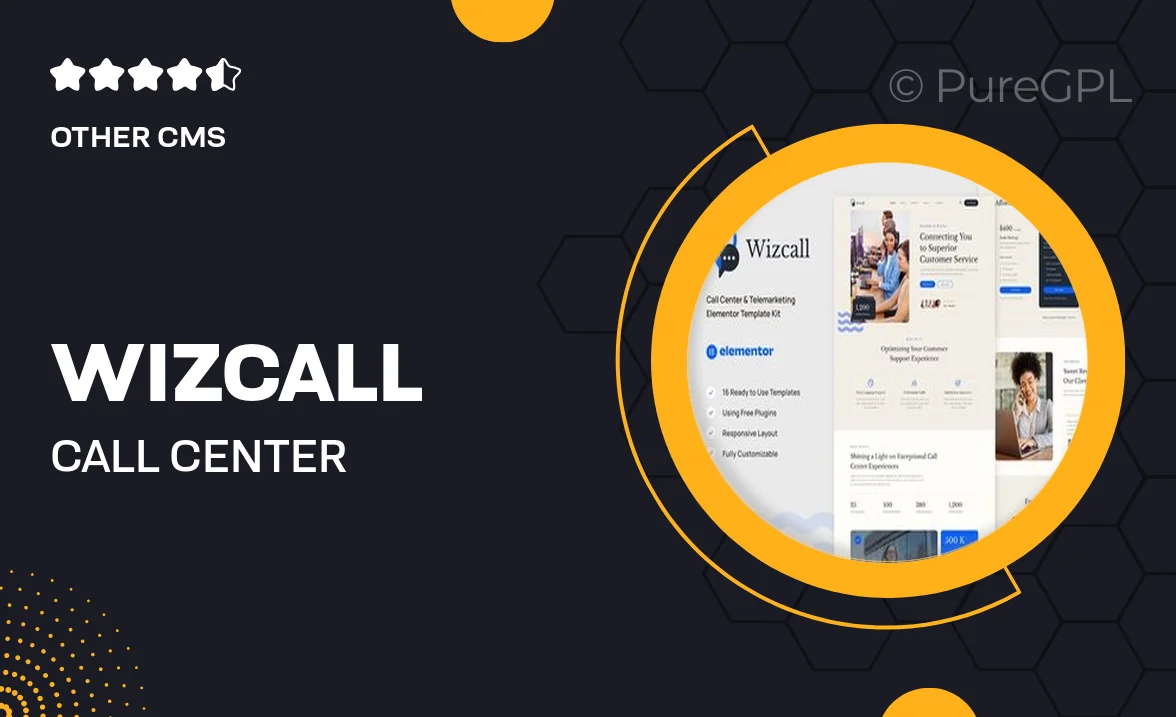 Wizcall – Call Center & Telemarketing Elementor Template Kit