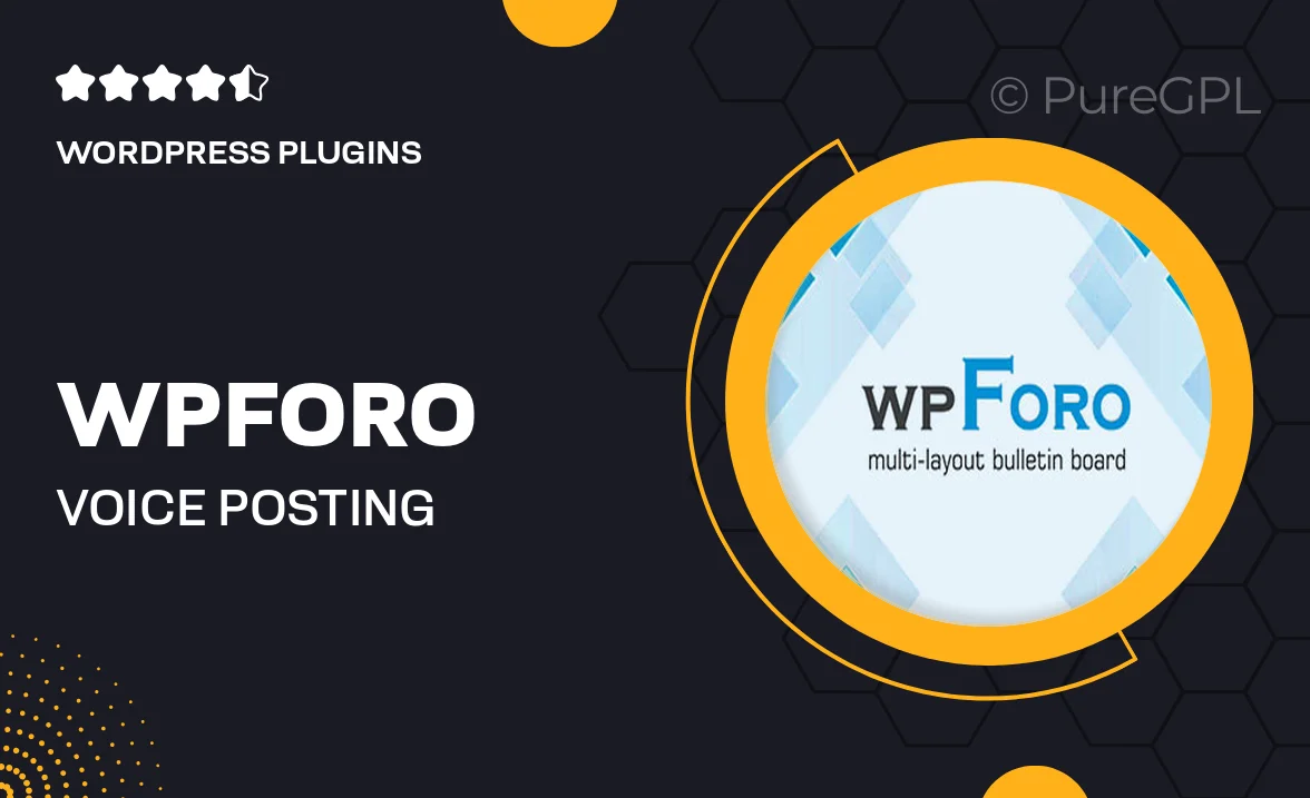 Wpforo | Voice Posting