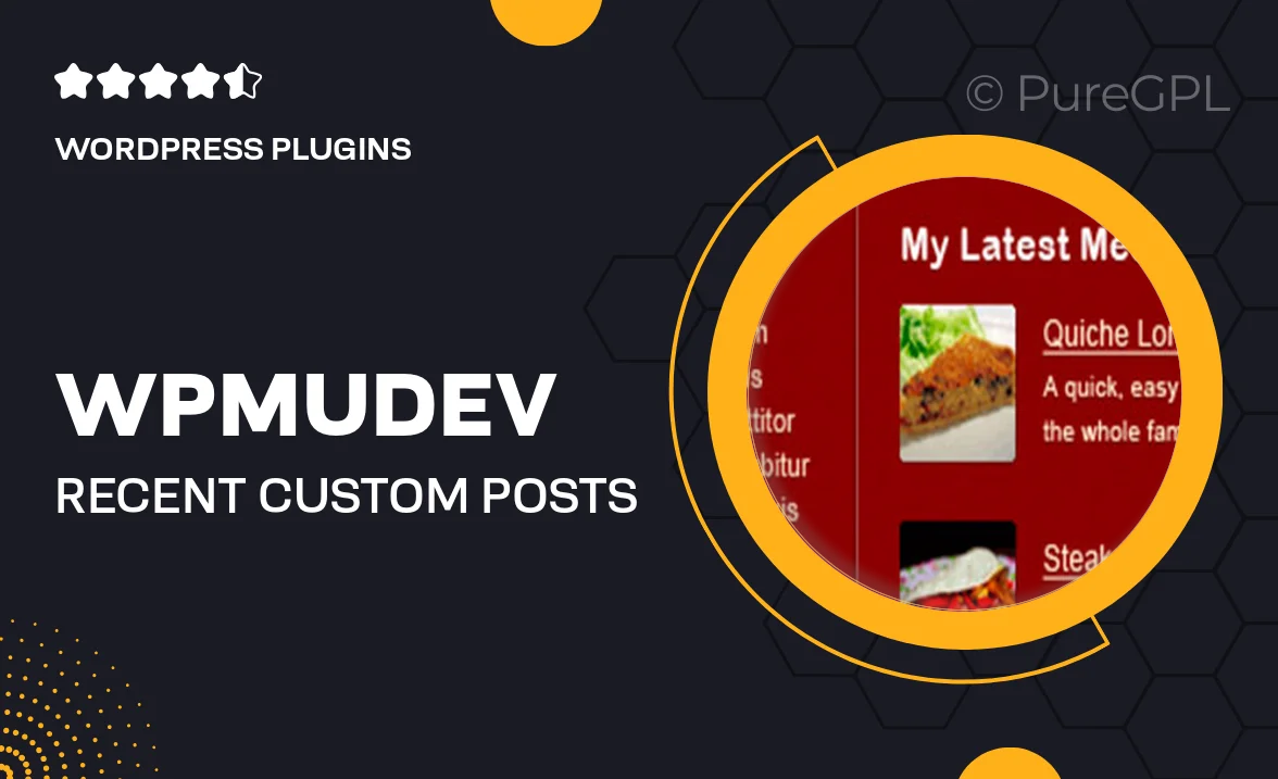 Wpmudev | Recent Custom Posts