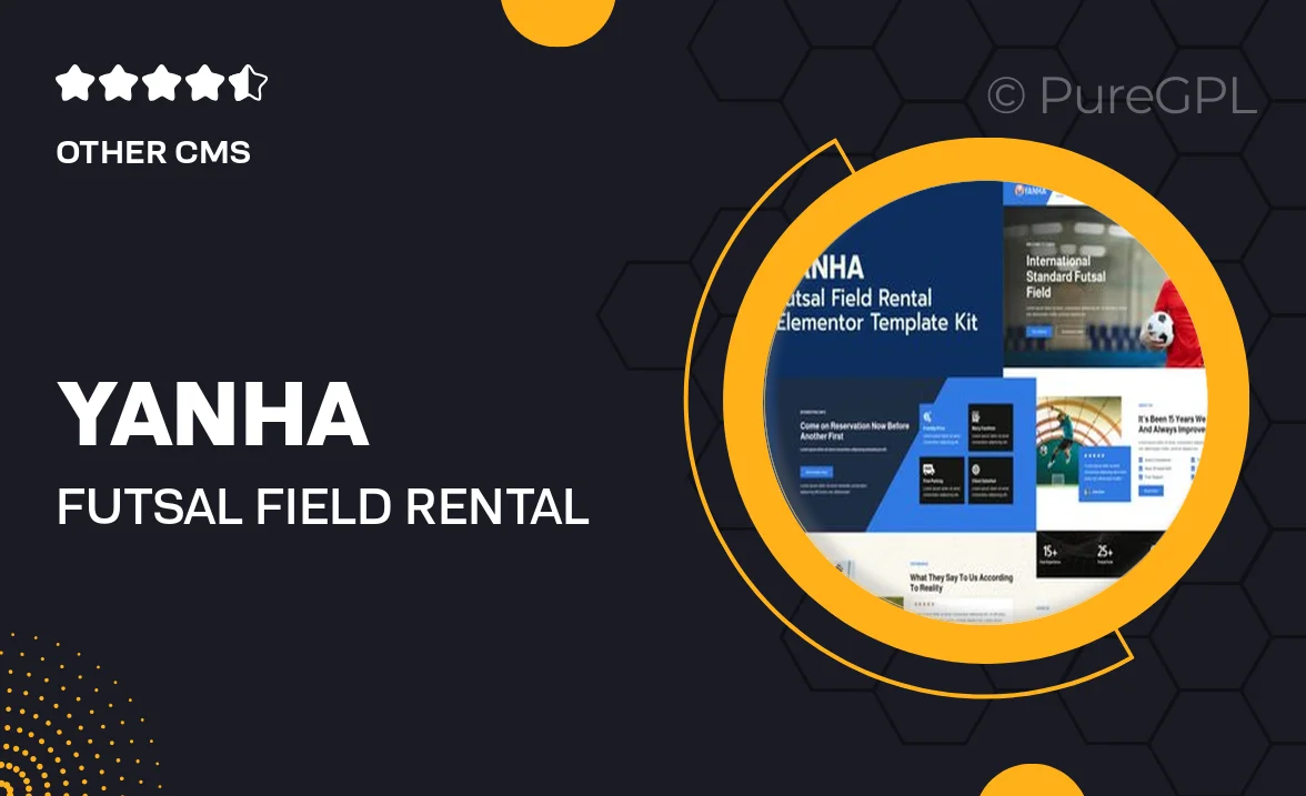 Yanha – Futsal Field Rental Elementor Pro Template Kit