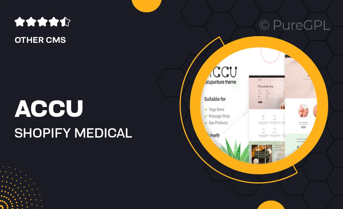 Accu | Shopify Medical Supplies Store Theme