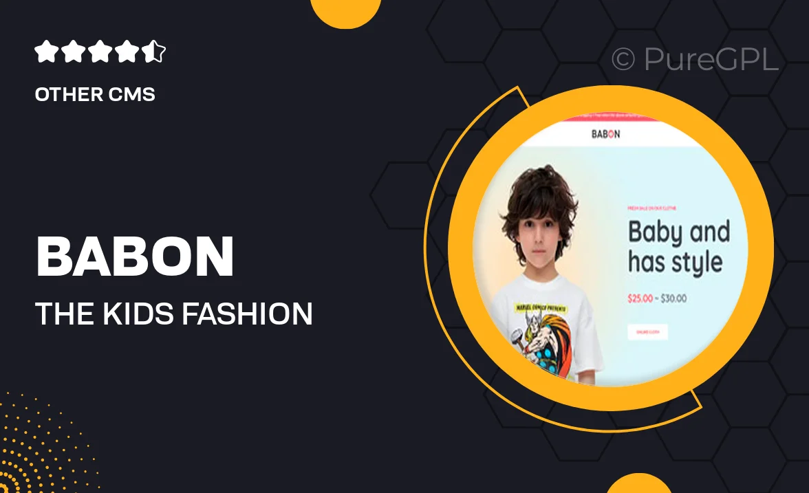 Babon – The Kids Fashion Responsive Shopify Theme