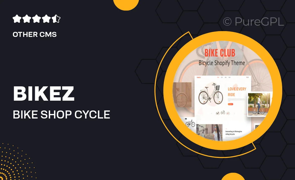 Bikez – Bike Shop, Cycle Single Shopify Theme