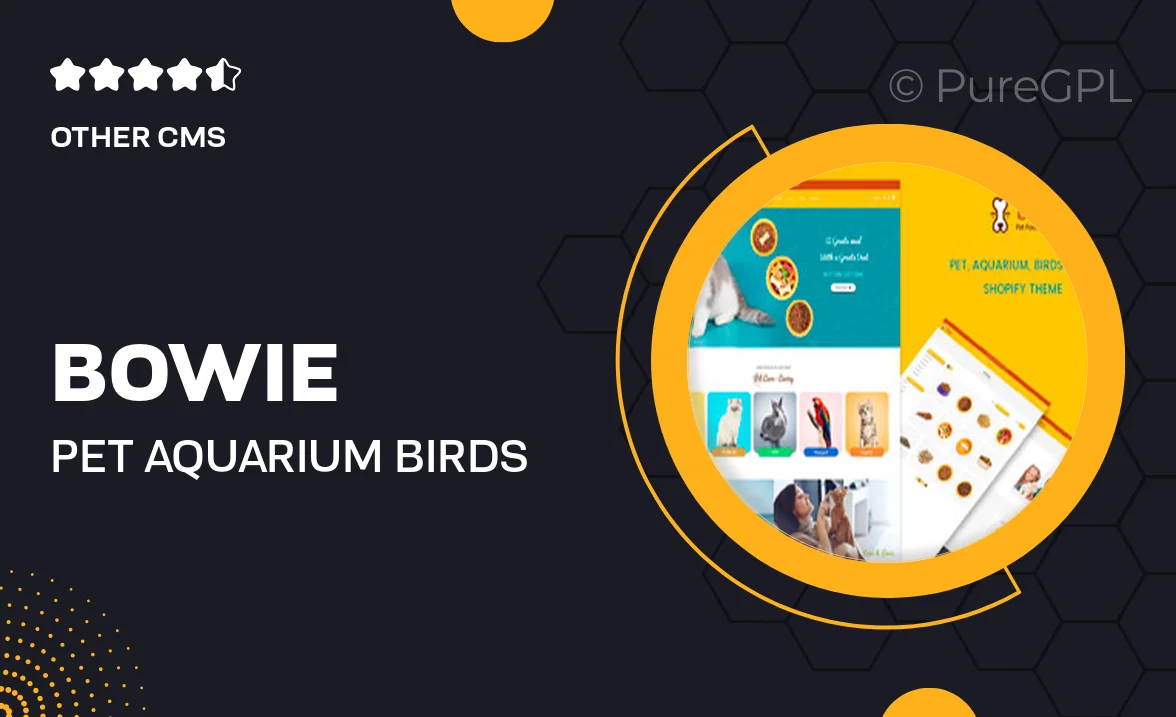 Bowie | Pet, Aquarium, Birds Food, Live Shopify