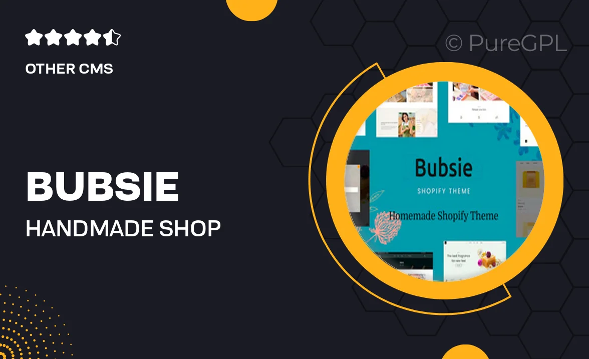 Bubsie – Handmade Shop, Cosmetics Shopify Theme