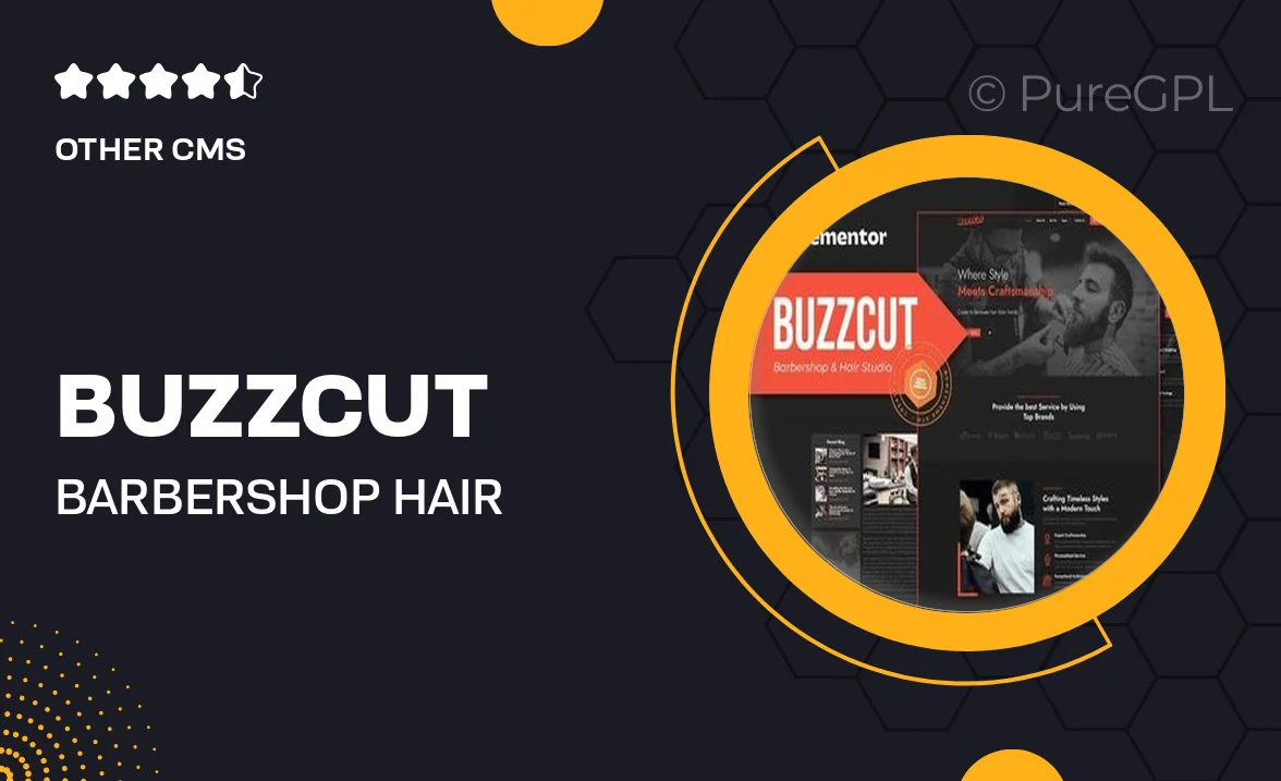 Buzzcut – Barbershop & Hair Studio Elementor Pro Template Kit