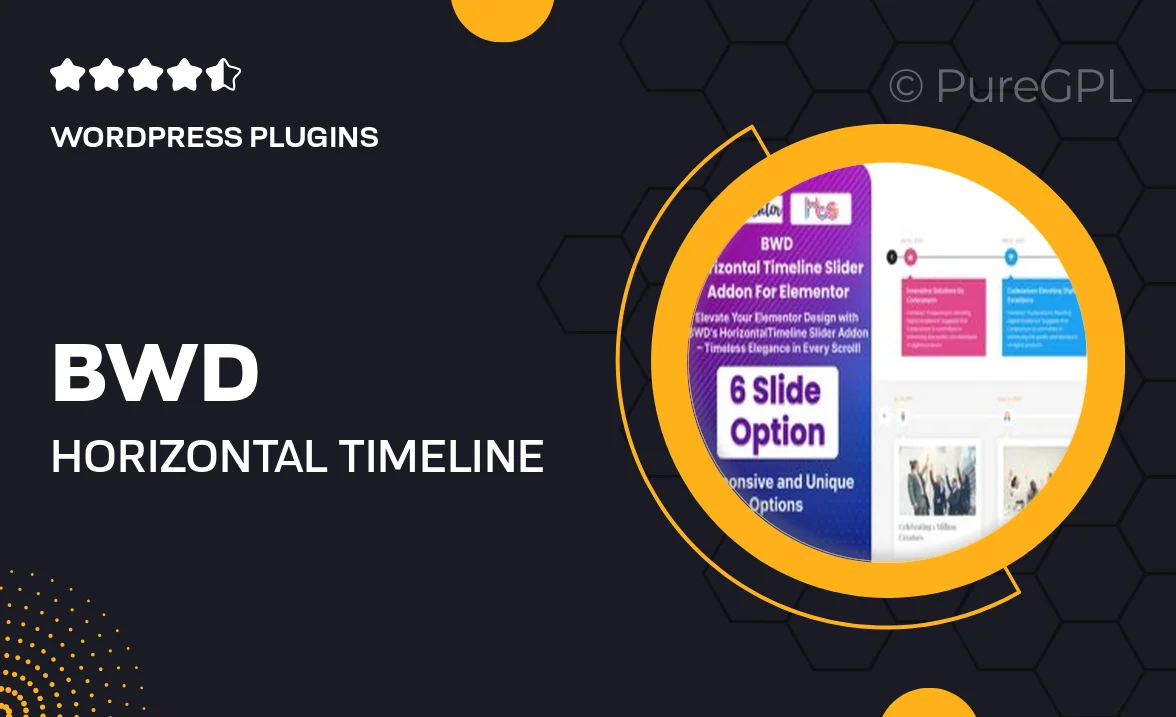 BWD Horizontal Timeline Slider Addon For Elementor