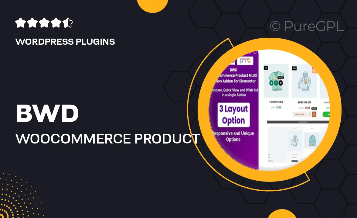 BWD WooCommerce Product Multi Action Addon For Elementor