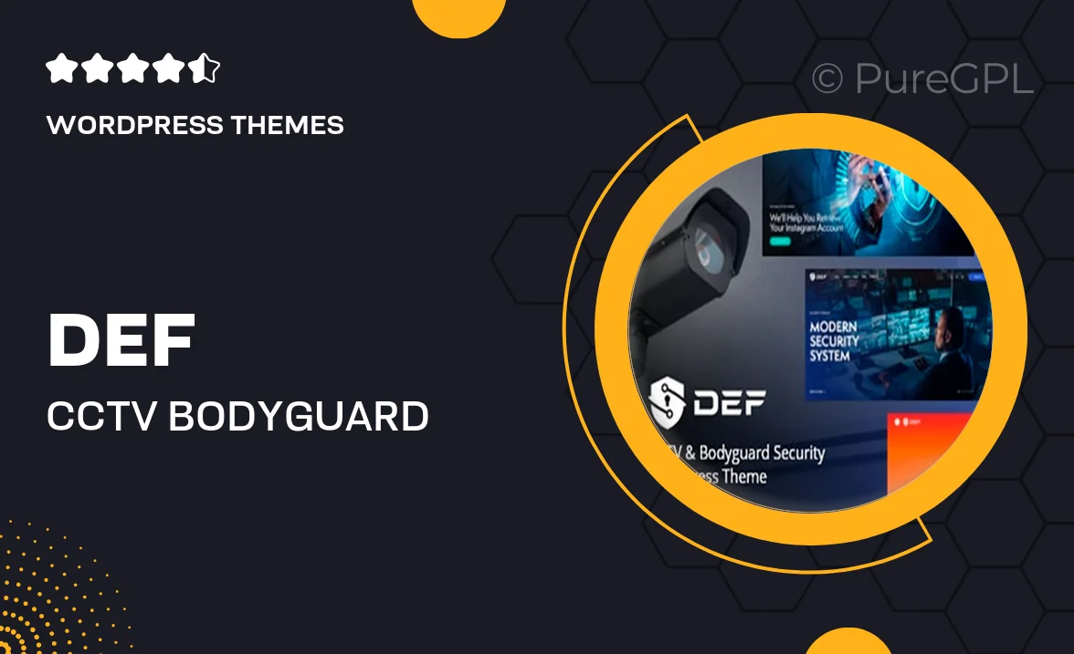 Def — CCTV & Bodyguard Security WordPress Theme