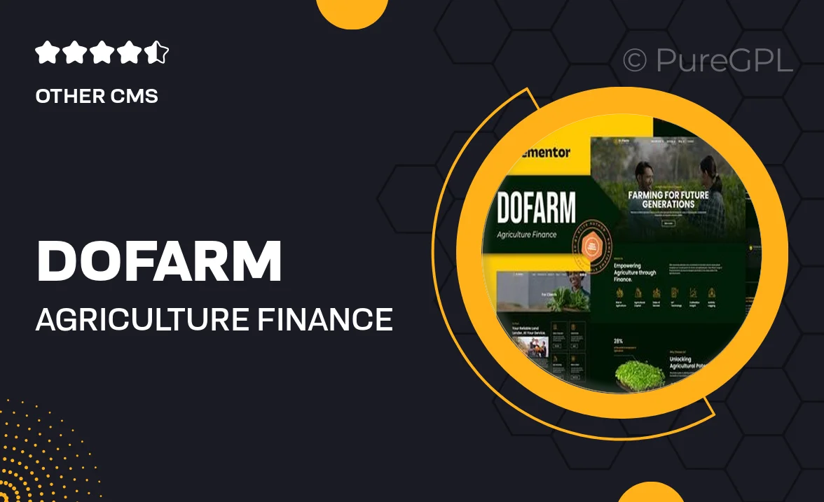 Dofarm – Agriculture Finance Elementor Pro Template Kit