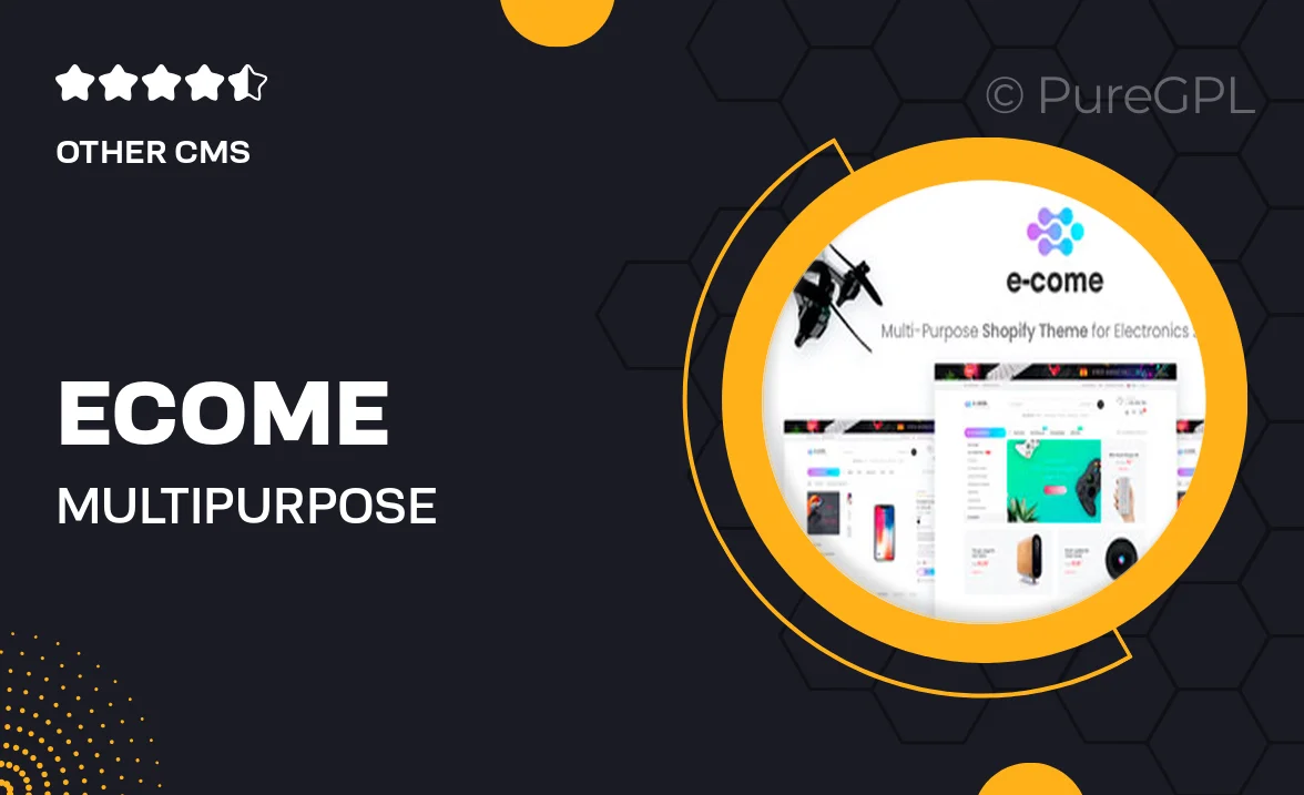 E-come – Multi-Purpose Shopify Theme for Electronics Store