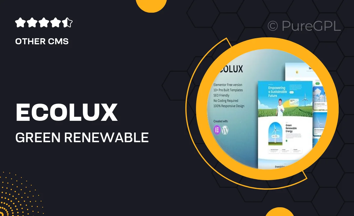 Ecolux – Green Renewable Energy Elementor Template Kit