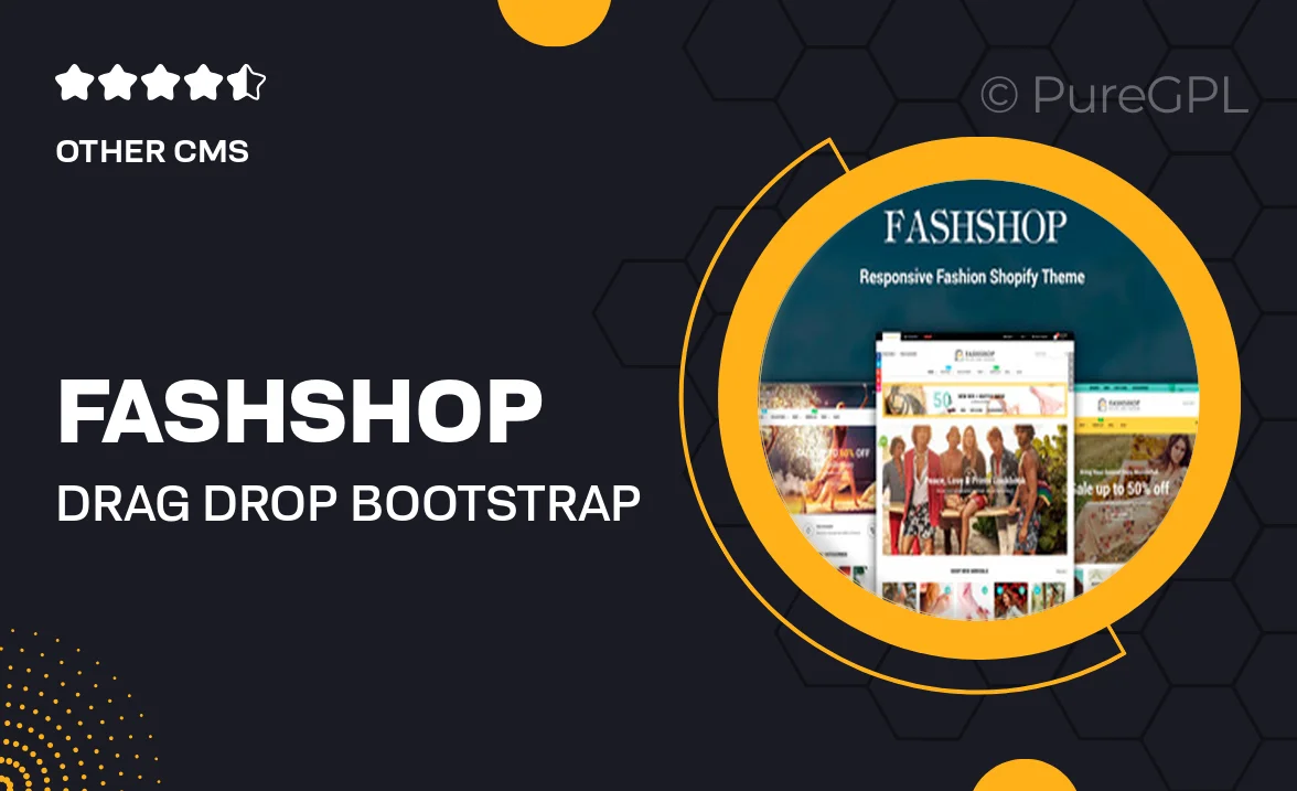 FashShop – Drag & Drop Bootstrap 4 Shopify Theme