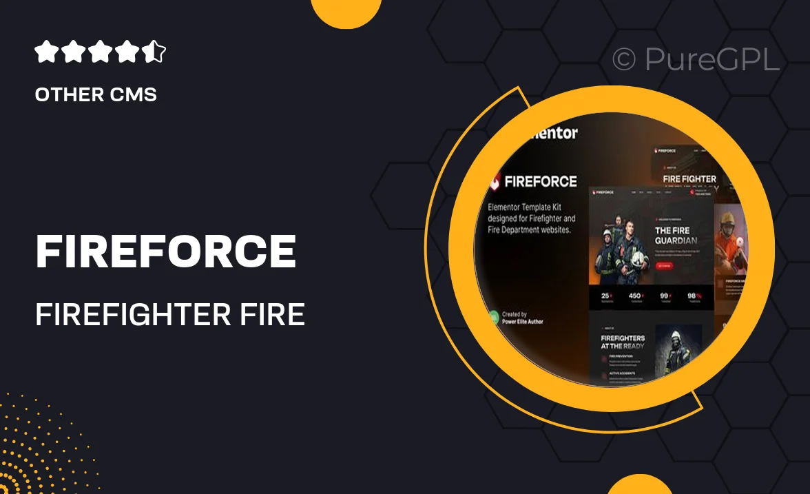 Fireforce – Firefighter & Fire Department Elementor Template Kit