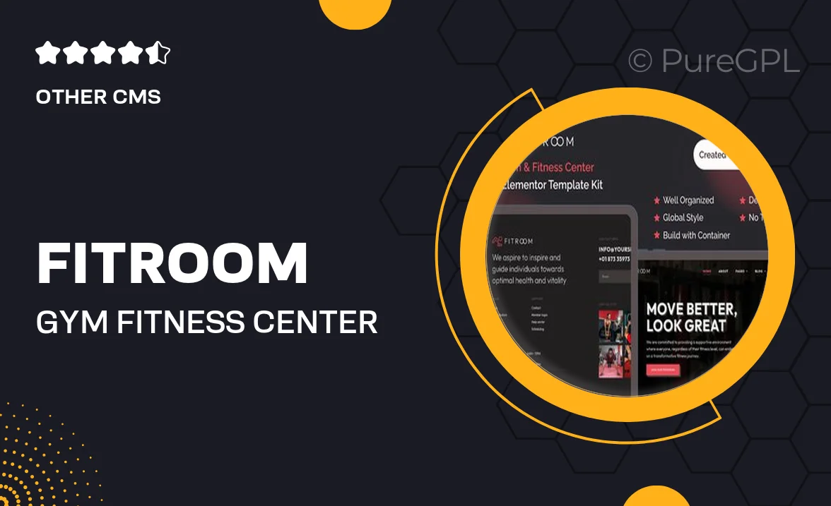 Fitroom – Gym & Fitness Center Elementor Template Kit