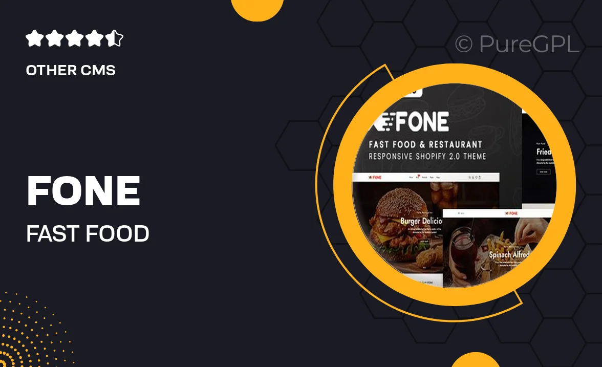 Fone – Fast Food & Restaurant Responsive Shopify 2.0 Theme