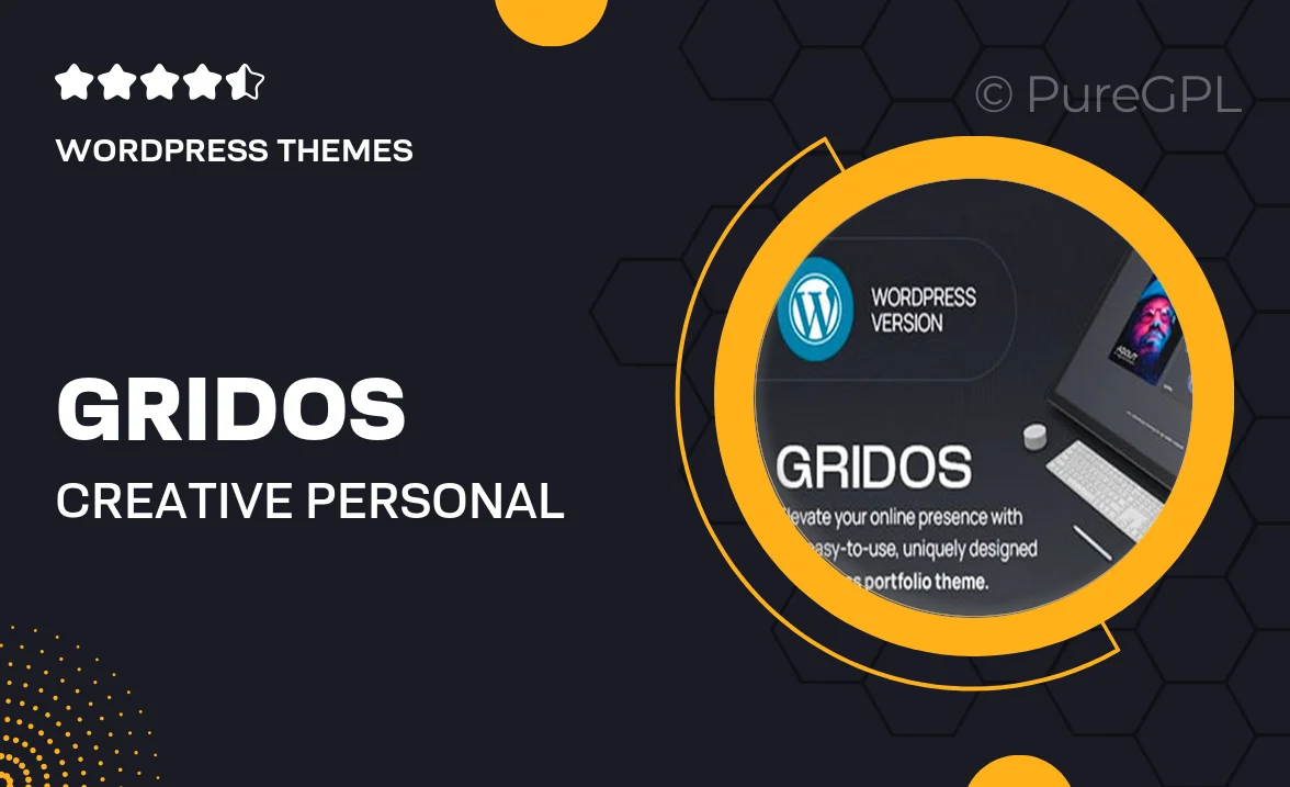 Gridos – Creative Personal Portfolio WordPress Theme