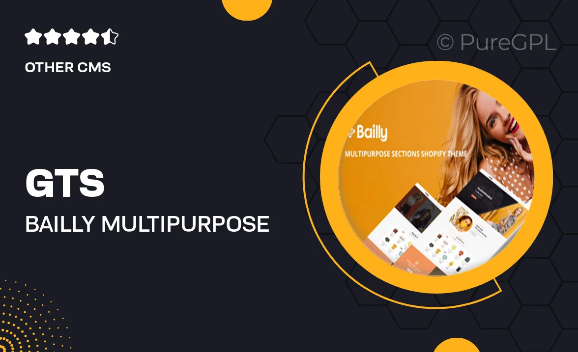 Gts Bailly – Multipurpose Sections Shopify Theme