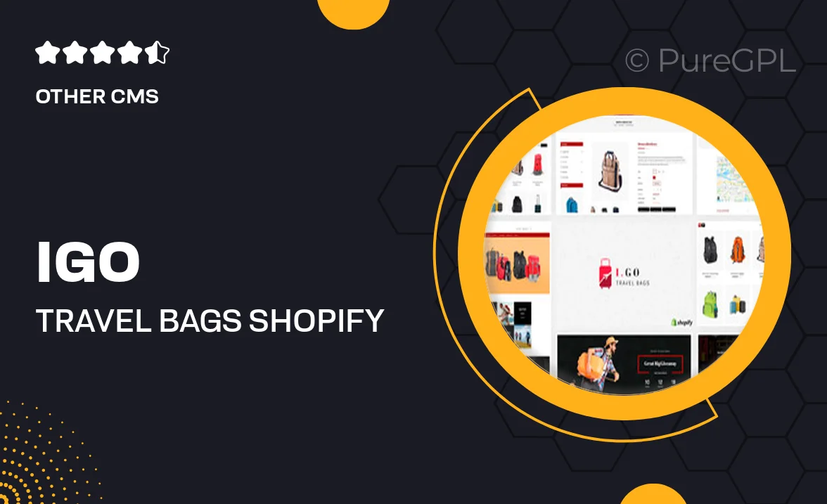 Igo | Travel Bags Shopify Theme