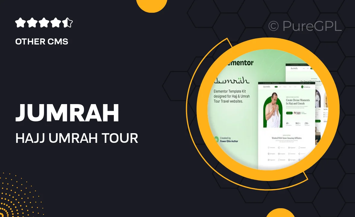 Jumrah – Hajj & Umrah Tour Travel Elementor Template Kit