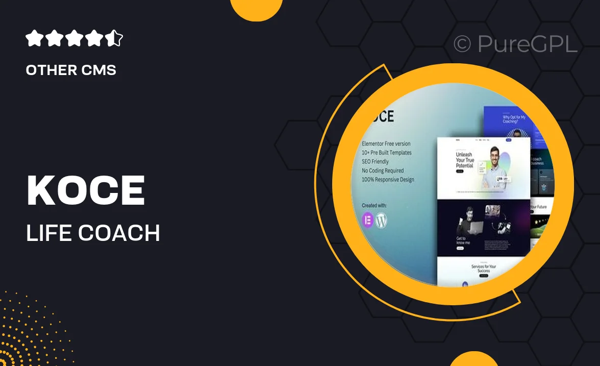 Koce – Life Coach & Motivator Elementor Template Kit