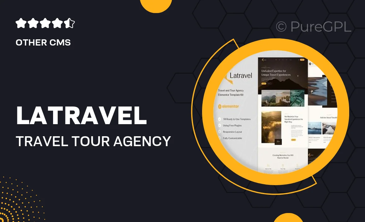 Latravel – Travel & Tour Agency Elementor Template Kit