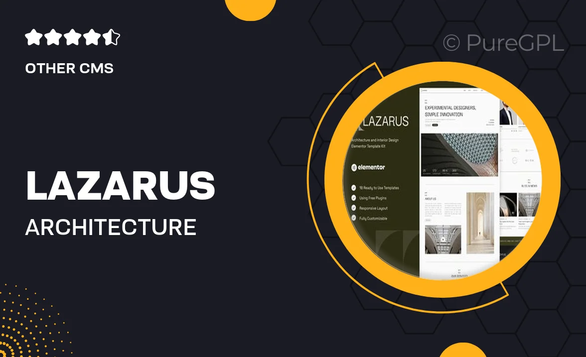 Lazarus – Architecture & Interior Design Elementor Template Kit