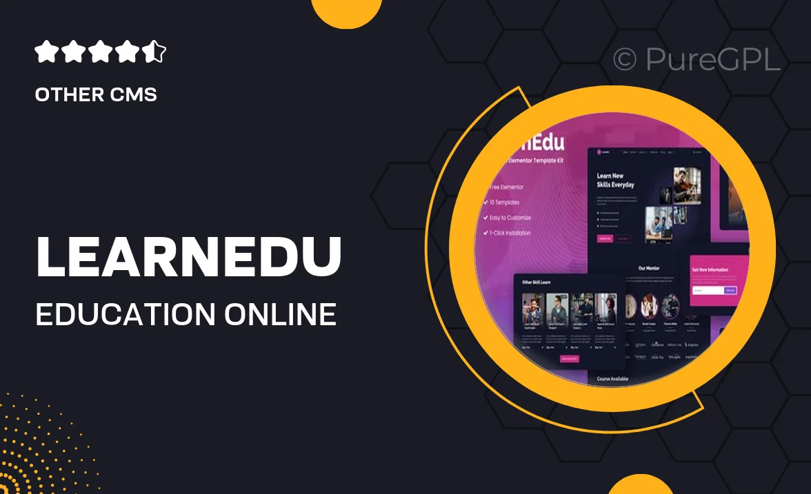 LearnEdu – Education & Online Learning Elementor Template Kit