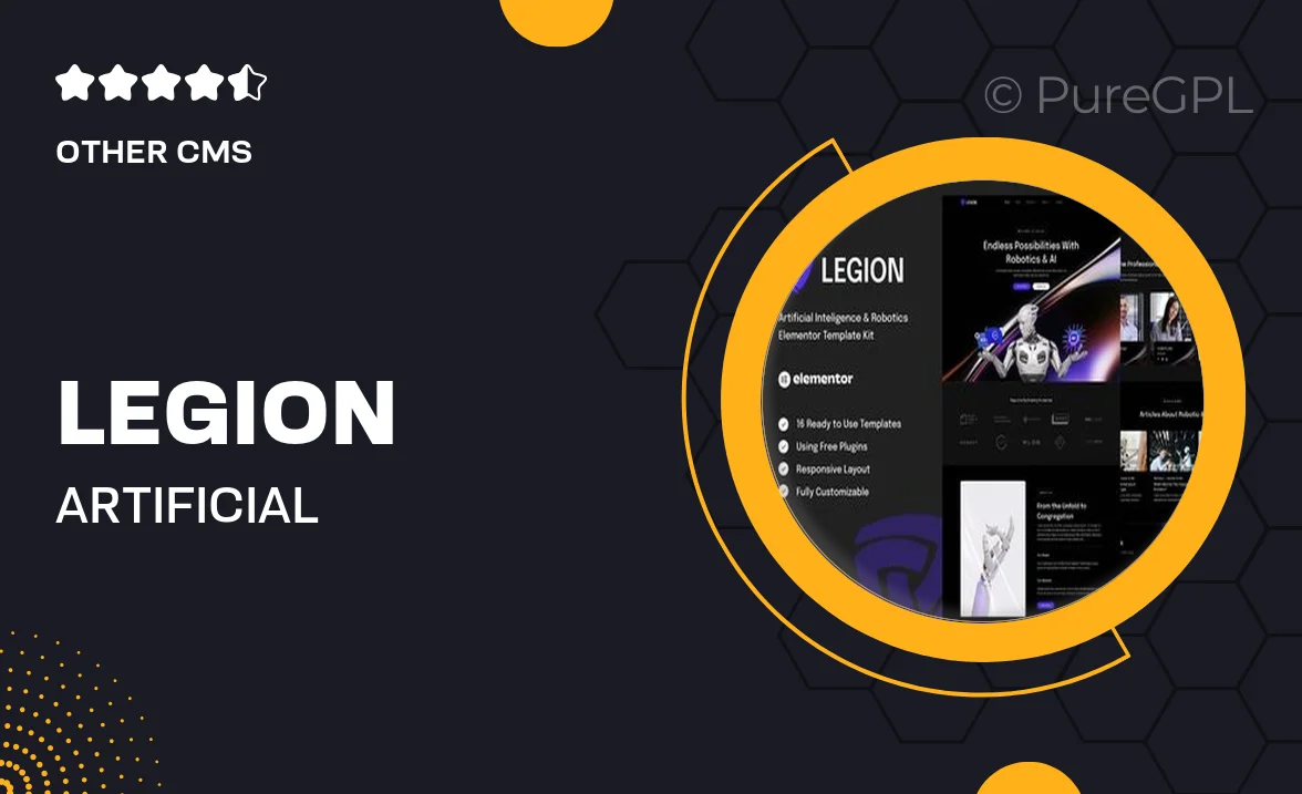 Legion – Artificial Intelligence & Robotics Elementor Template Kit