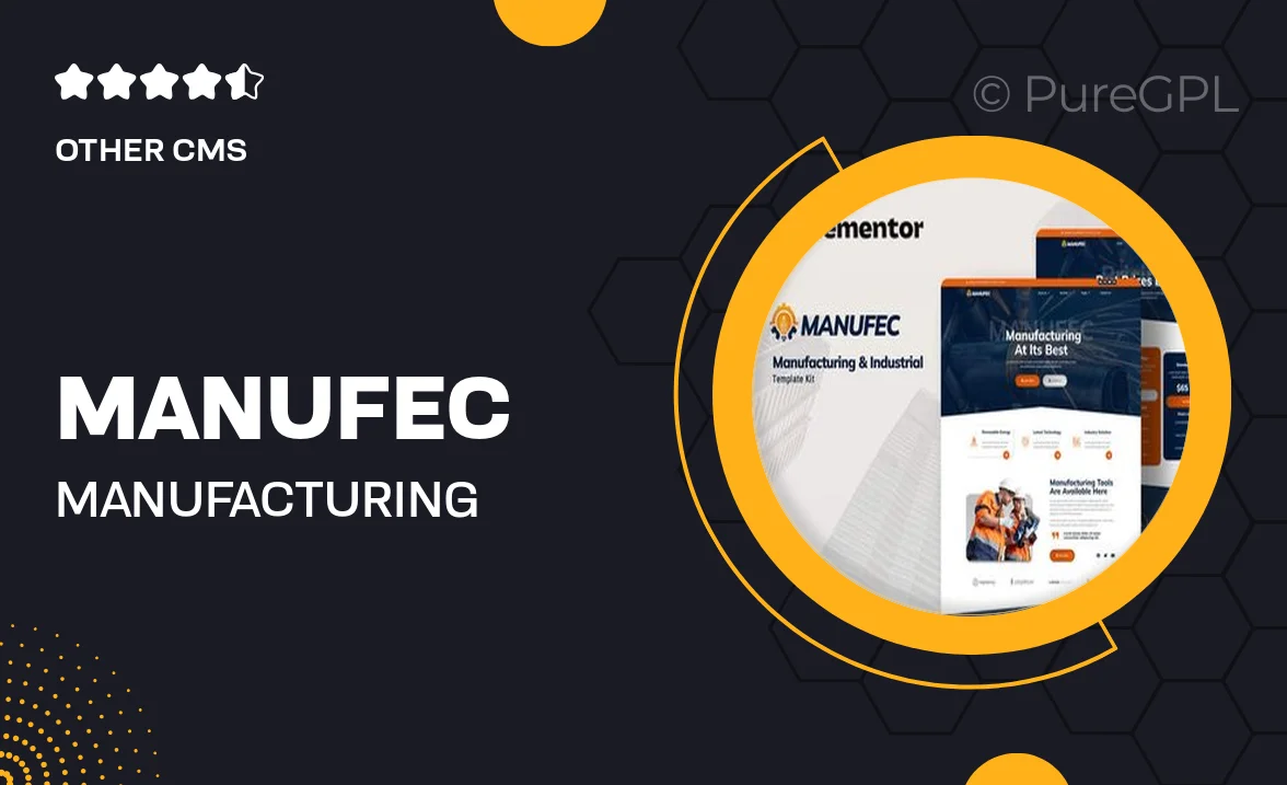 Manufec – Manufacturing & Industrial Elementor Template Kit