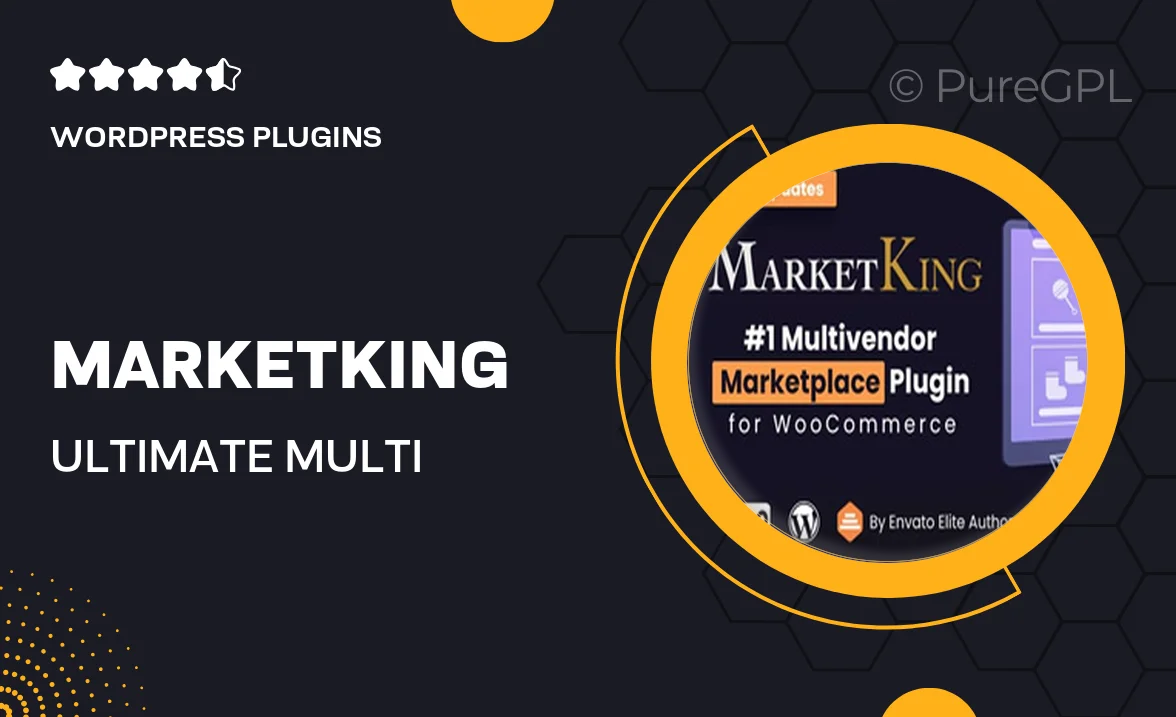 MarketKing – Ultimate Multi Vendor Marketplace Plugin for WooCommerce