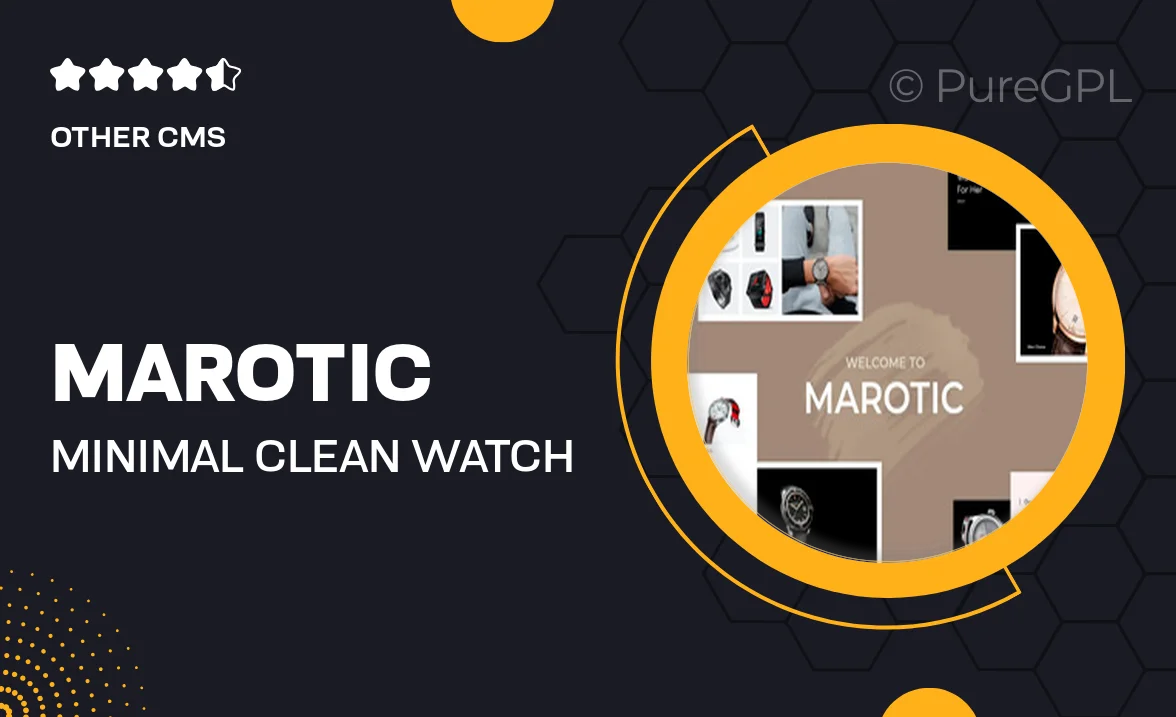 Marotic – Minimal & Clean Watch Shopify Theme