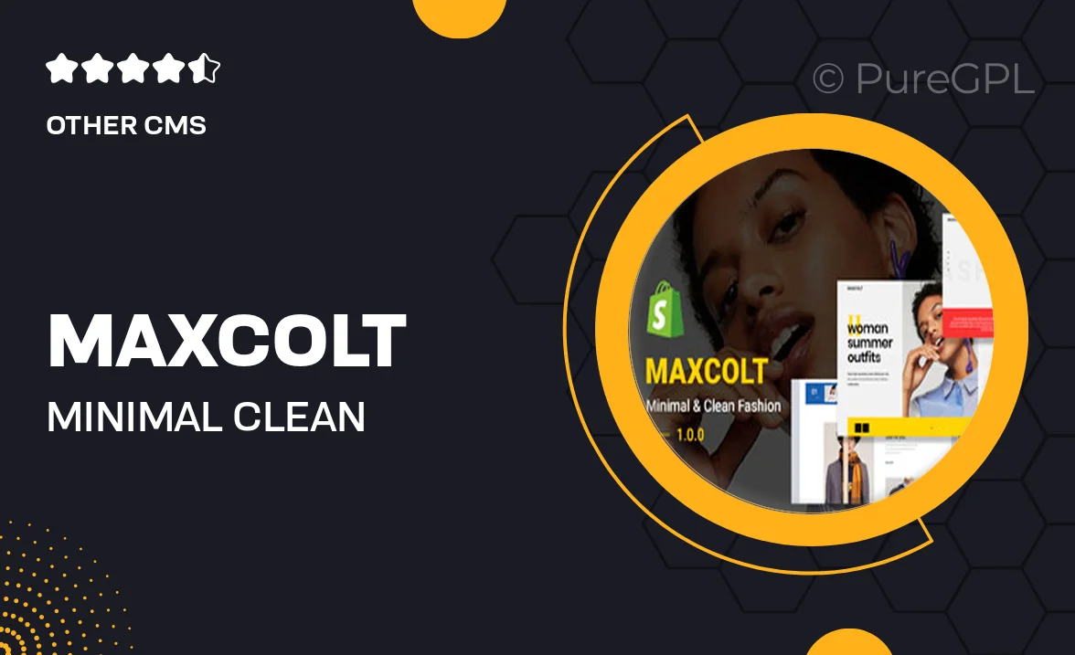 MAXCOLT | Minimal & Clean Fashion Shopify Theme