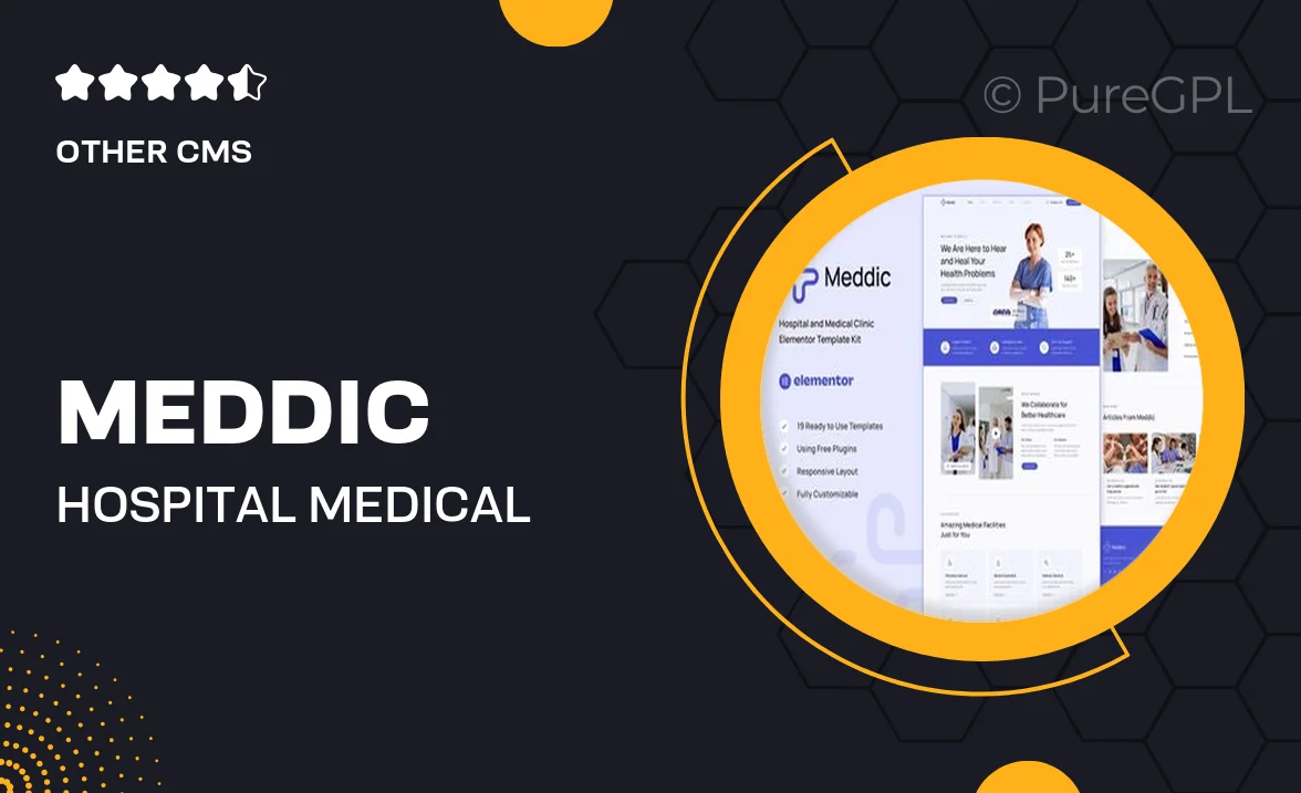 Meddic – Hospital & Medical Clinic Elementor Template Kit