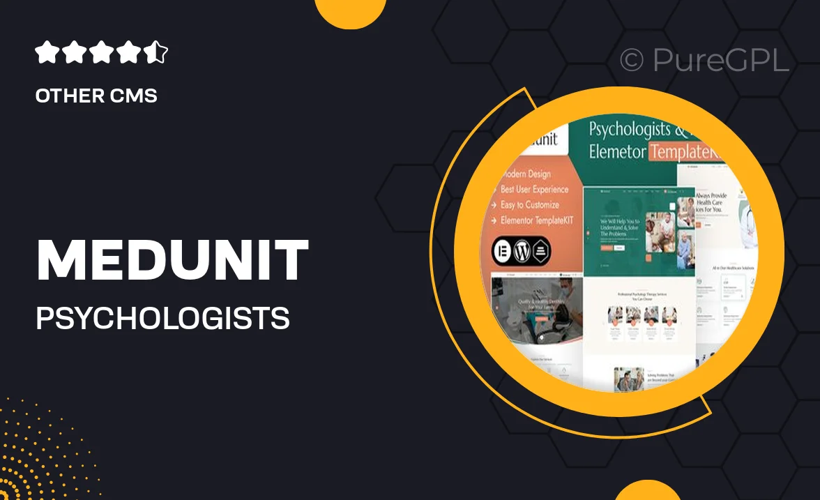 Medunit – Psychologists & Health Care Elementor Template Kit