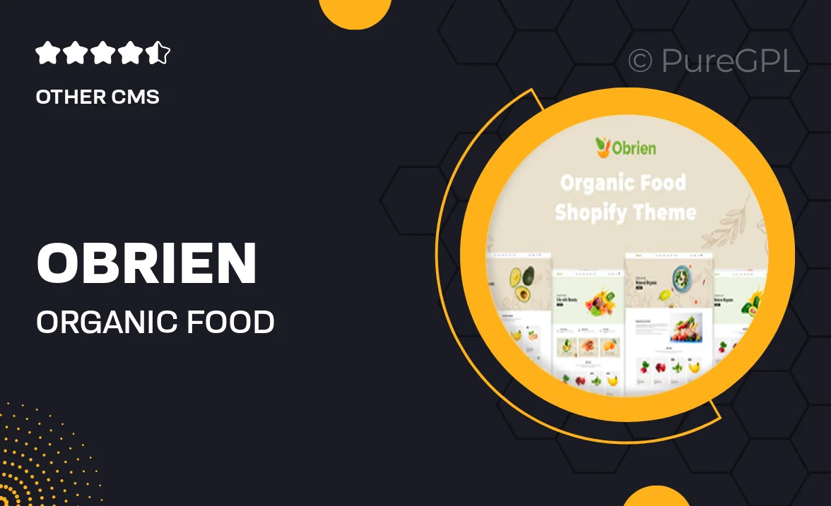 Obrien – Organic Food Shopify Theme