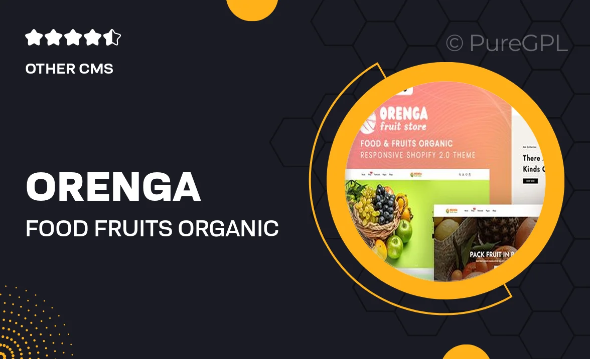 Orenga – Food & Fruits Organic Responsive Shopify 2.0 Theme