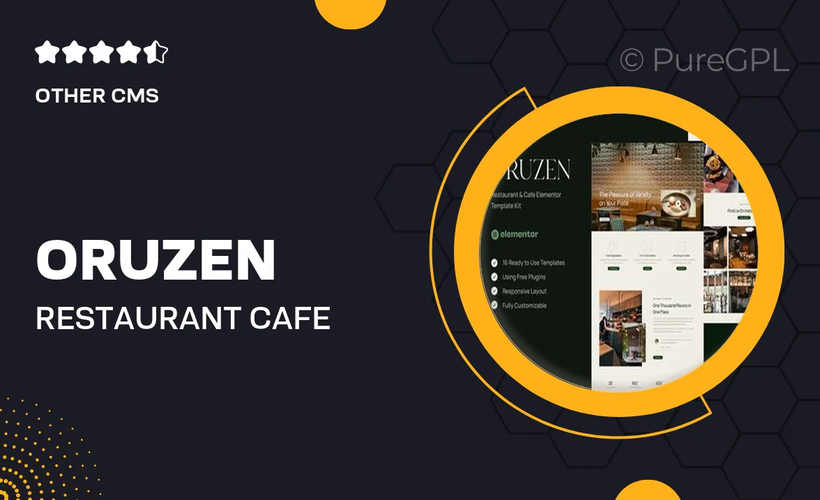 Oruzen – Restaurant & Cafe Elementor Template Kit